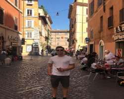 The actor loves traveling and visited Rome, Italy in September 2019.